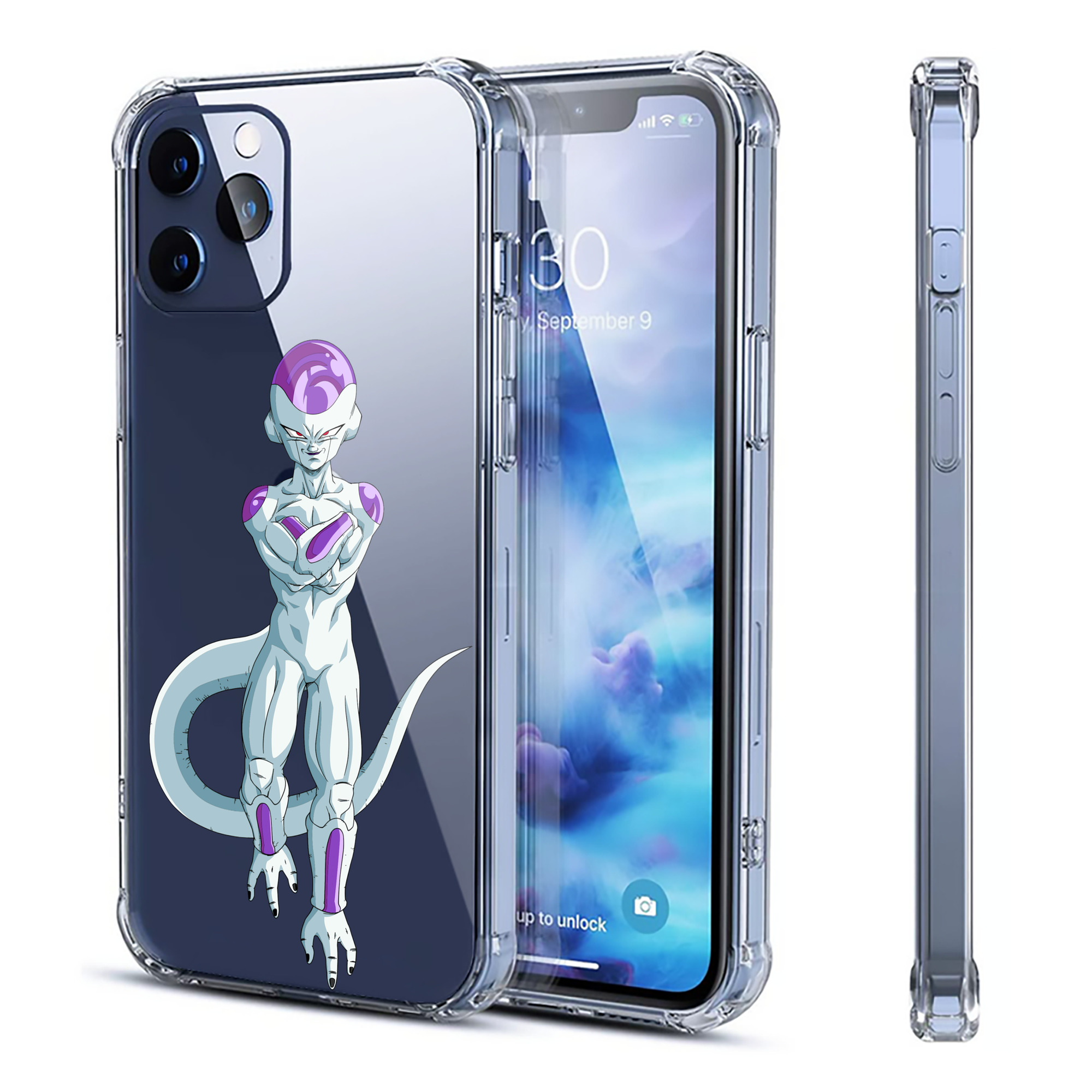 （画像用） ドラゴンボール フリーザ DRAGON BALL Frieza 【iPhone 12シリーズ対応】透明スマホケース（クリアソフトケース）
